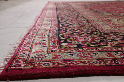 Mashad Red Hand Knotted 99 X 1210 Area Rug 99-111705 Image 8