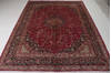 Mashad Red Hand Knotted 99 X 1210  Area Rug 99-111705 Thumb 1