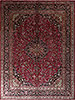 Mashad Red Hand Knotted 99 X 1210  Area Rug 99-111705 Thumb 0