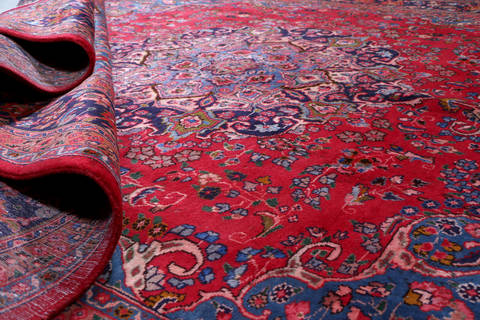 Sabzevar Red Hand Knotted 95 X 124 Area Rug 99-111706 Image 11