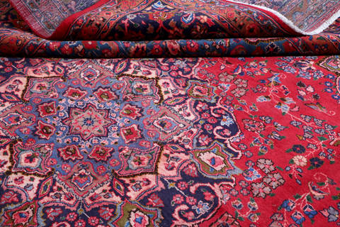 Sabzevar Red Hand Knotted 95 X 124 Area Rug 99-111706 Image 12