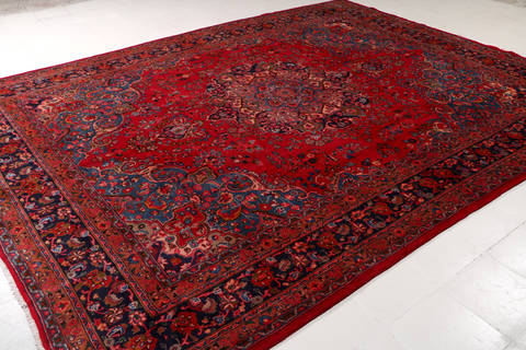 Sabzevar Red Hand Knotted 95 X 124 Area Rug 99-111706 Image 3