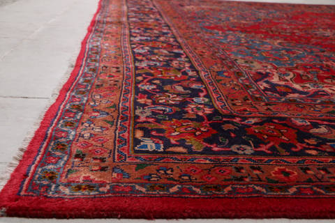 Sabzevar Red Hand Knotted 95 X 124 Area Rug 99-111706 Image 7