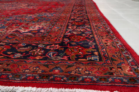 Sabzevar Red Hand Knotted 95 X 124 Area Rug 99-111706 Image 9