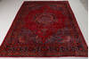 Sabzevar Red Hand Knotted 95 X 124 Area Rug 99-111706 Thumb 1