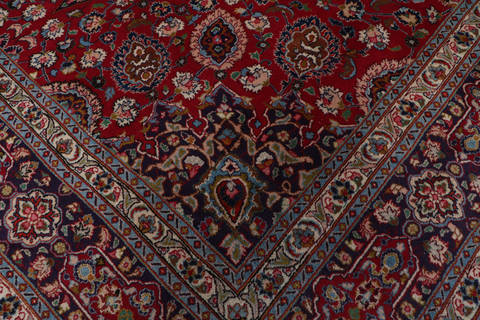 Mashad Red Hand Knotted 99 X 130 Area Rug 99-111720 Image 13