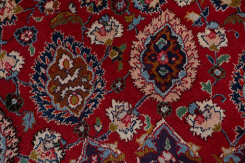 Mashad Red Hand Knotted 99 X 130 Area Rug 99-111720 Image 14