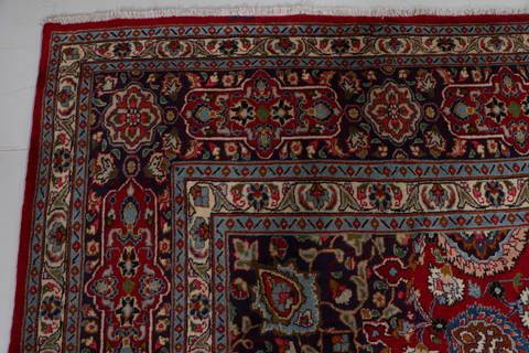 Mashad Red Hand Knotted 99 X 130 Area Rug 99-111720 Image 18