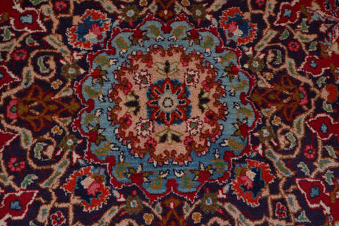 Mashad Red Hand Knotted 99 X 130 Area Rug 99-111720 Image 8