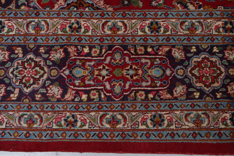 Mashad Red Hand Knotted 99 X 130 Area Rug 99-111720 Image 9