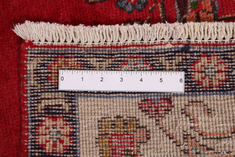 Tabriz Red Hand Knotted 79 X 101  Area Rug 99-111721 Image 14