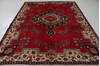 Tabriz Red Hand Knotted 79 X 101  Area Rug 99-111721 Thumb 3