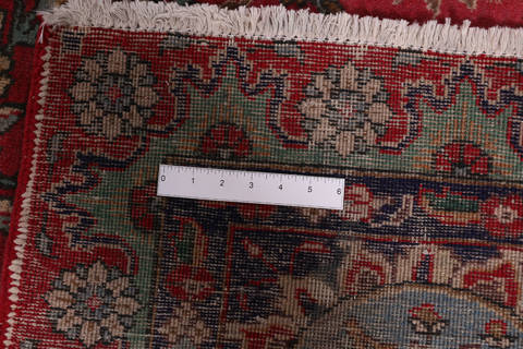 Tabriz Red Square Hand Knotted 104 X 104  Area Rug 99-111723 Image 12