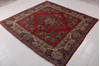 Tabriz Red Square Hand Knotted 104 X 104  Area Rug 99-111723 Thumb 2