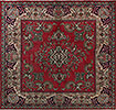 Tabriz Red Square Hand Knotted 104 X 104  Area Rug 99-111723 Thumb 0
