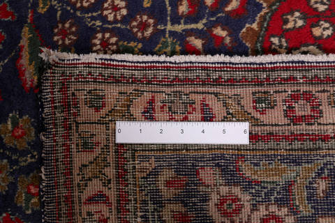 Tabriz Blue Hand Knotted 89 X 115  Area Rug 99-111724 Image 16