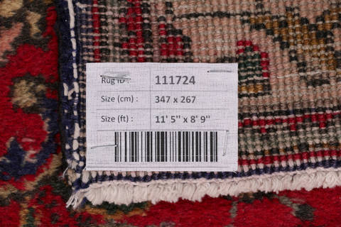 Tabriz Blue Hand Knotted 89 X 115  Area Rug 99-111724 Image 17