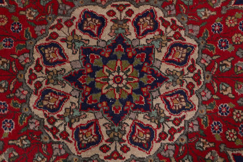 Tabriz Blue Hand Knotted 89 X 115  Area Rug 99-111724 Image 5