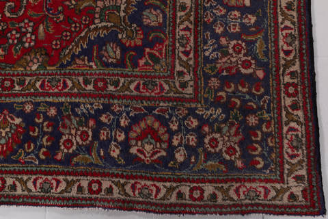 Tabriz Blue Hand Knotted 89 X 115  Area Rug 99-111724 Image 6