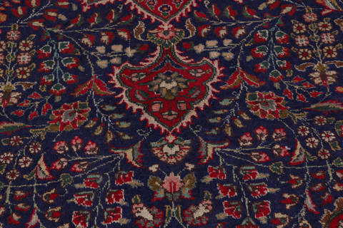 Tabriz Blue Hand Knotted 89 X 115  Area Rug 99-111724 Image 7