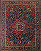 Tabriz Blue Hand Knotted 89 X 115  Area Rug 99-111724 Thumb 0