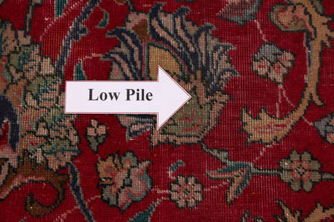 Tabriz Red Hand Knotted 97 X 130  Area Rug 99-111730 Image 11