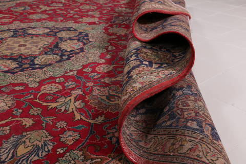 Tabriz Red Hand Knotted 97 X 130  Area Rug 99-111730 Image 12