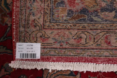 Tabriz Red Hand Knotted 97 X 130  Area Rug 99-111730 Image 15