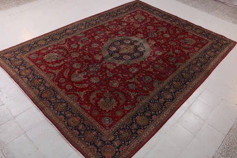 Tabriz Red Hand Knotted 97 X 130  Area Rug 99-111730 Image 2