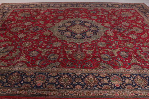 Tabriz Red Hand Knotted 97 X 130  Area Rug 99-111730 Image 4