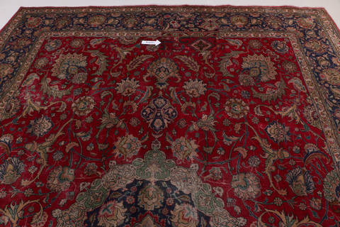 Tabriz Red Hand Knotted 97 X 130  Area Rug 99-111730 Image 8