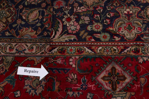 Tabriz Red Hand Knotted 97 X 130  Area Rug 99-111730 Image 9