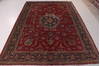 Tabriz Red Hand Knotted 97 X 130  Area Rug 99-111730 Thumb 1