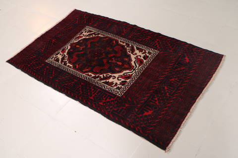 Baluch Beige Hand Knotted 31 X 51 Area Rug 99-111733 Image 2