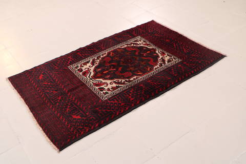 Baluch Beige Hand Knotted 31 X 51 Area Rug 99-111733 Image 3
