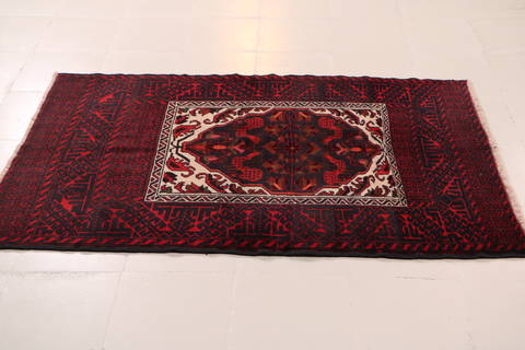 Baluch Beige Hand Knotted 31 X 51 Area Rug 99-111733 Image 4