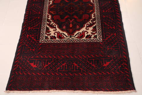Baluch Beige Hand Knotted 31 X 51 Area Rug 99-111733 Image 6