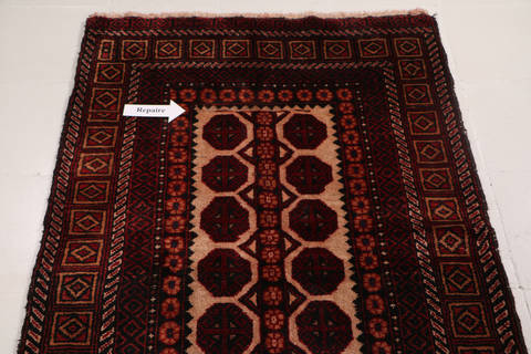 Baluch Beige Hand Knotted 31 X 510 Area Rug 99-111737 Image 10