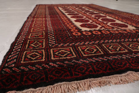 Baluch Beige Hand Knotted 31 X 510 Area Rug 99-111737 Image 13