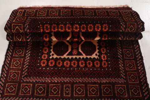 Baluch Beige Hand Knotted 31 X 510 Area Rug 99-111737 Image 15
