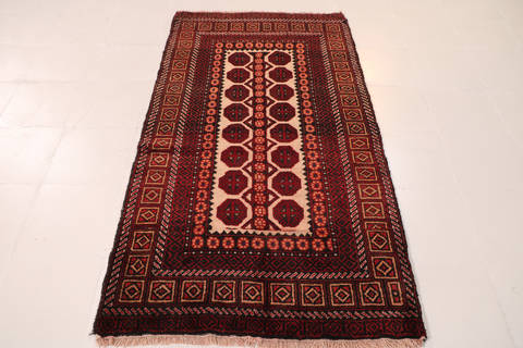 Baluch Beige Hand Knotted 31 X 510 Area Rug 99-111737 Image 3