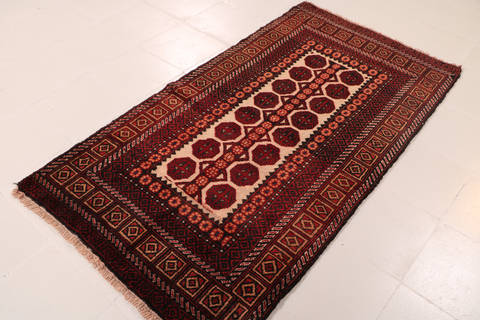Baluch Beige Hand Knotted 31 X 510 Area Rug 99-111737 Image 4