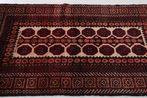 Baluch Beige Hand Knotted 31 X 510 Area Rug 99-111737 Image 5