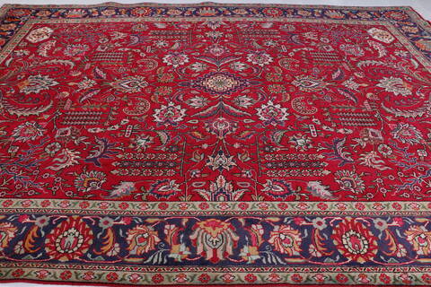 Tabriz Red Hand Knotted 94 X 134  Area Rug 99-111767 Image 10
