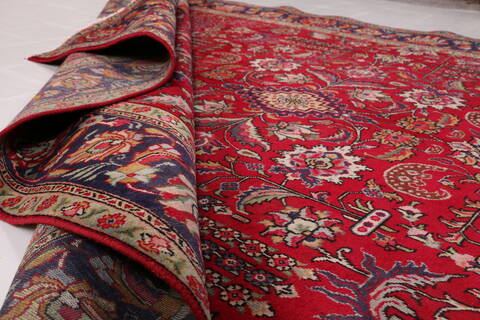 Tabriz Red Hand Knotted 94 X 134  Area Rug 99-111767 Image 11