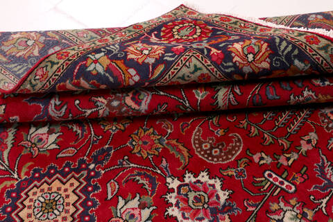 Tabriz Red Hand Knotted 94 X 134  Area Rug 99-111767 Image 12