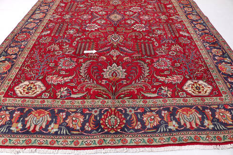 Tabriz Red Hand Knotted 94 X 134  Area Rug 99-111767 Image 14