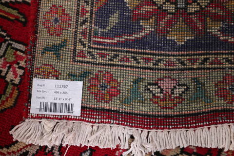 Tabriz Red Hand Knotted 94 X 134  Area Rug 99-111767 Image 17