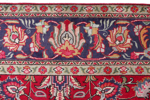 Tabriz Red Hand Knotted 94 X 134  Area Rug 99-111767 Image 7