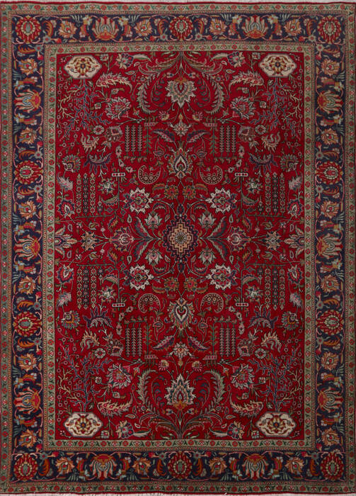 Tabriz Red Hand Knotted 94 X 134  Area Rug 99-111767 Image 0